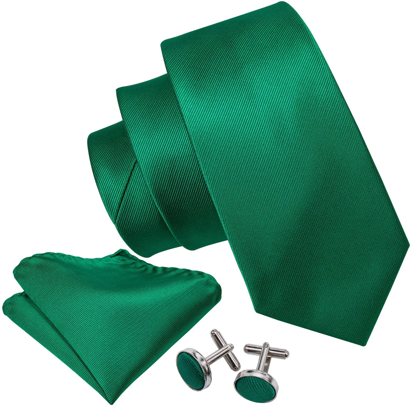 Amazony Epic Green Silk Mens Tie Hanky Cufflinks Set Mint Grass Teal Bottle Sage Pea Green Necktie For Male Wedding Business Party