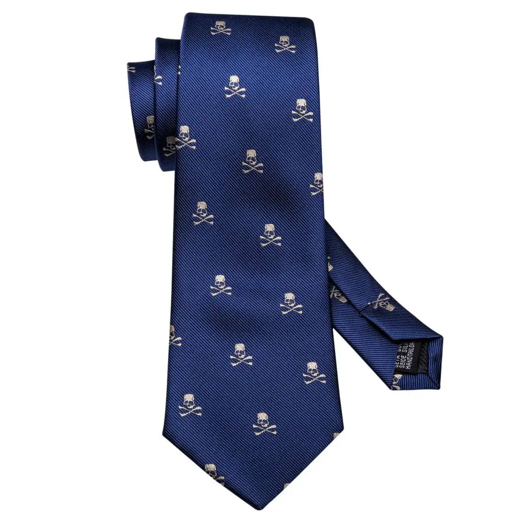 Barry.Wang Jacquard Animal Silk Men Tie Hankerchief Cufflinks Set Novelty Necktie for Male Gift Wedding Business Party 30 Styles