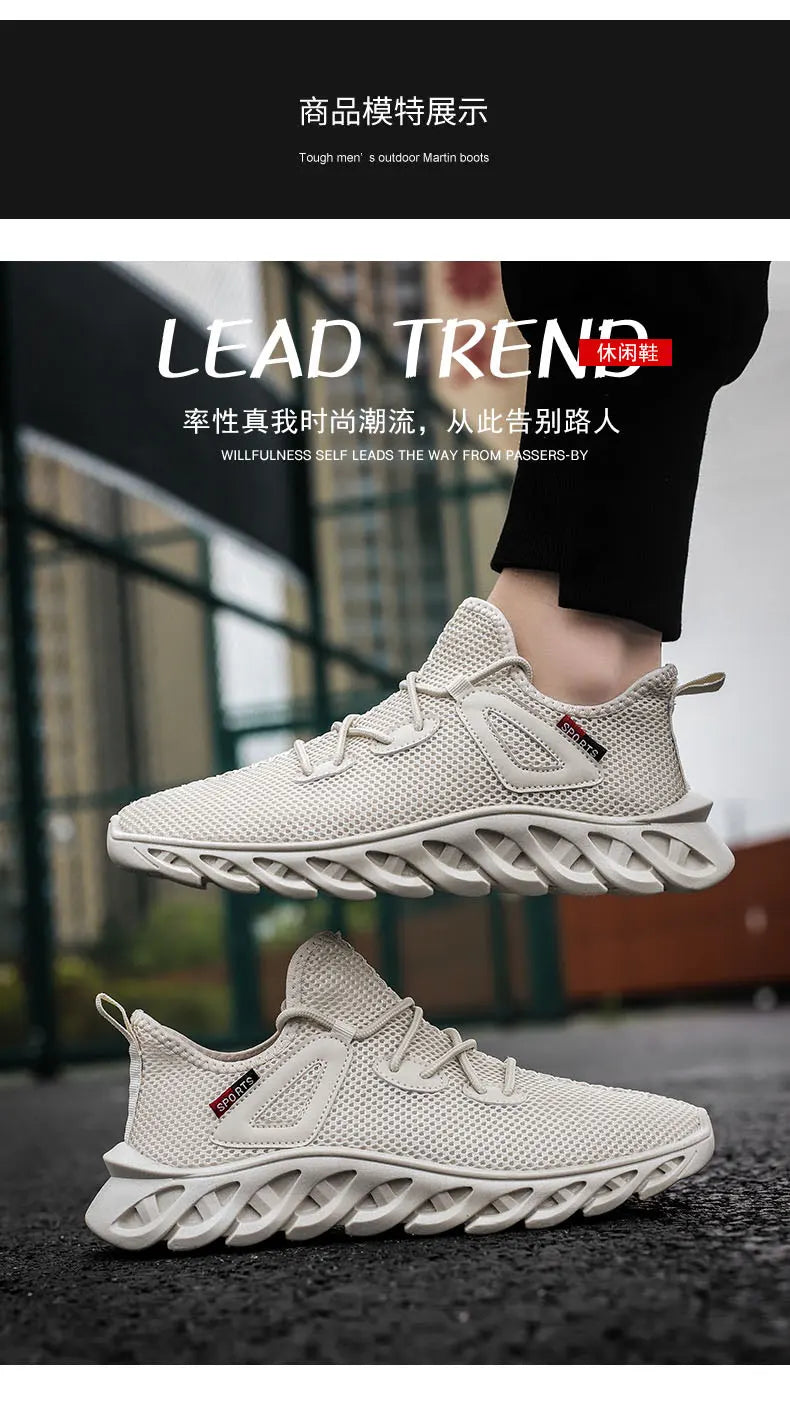 New 2024 Hot Selling Men's Mesh Lace-up Casual Sneakers Fashion Brand for Men's Shoes Light Breathable Tennis Shoe Outdoor Sport Shoes