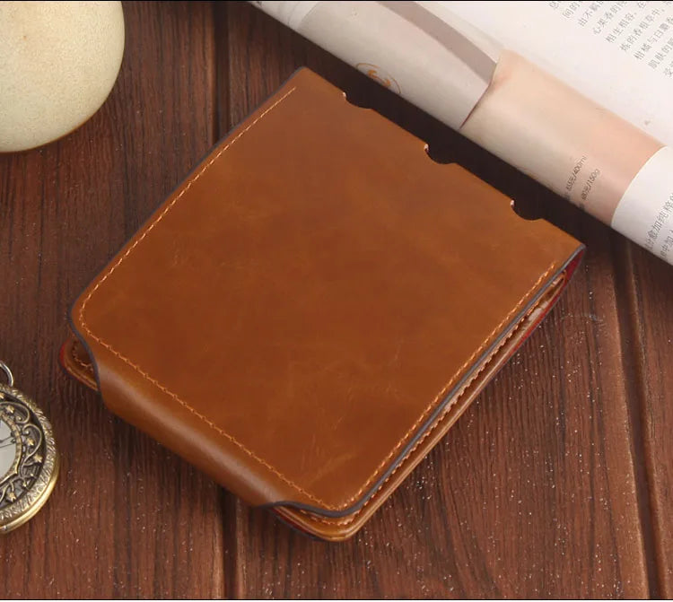 Brand New Collection 2024-2025 Man's wallets High Quality Retro Hunter Wallets Men Credit Business Card Holders Money Clip With Buckle Male Purses
