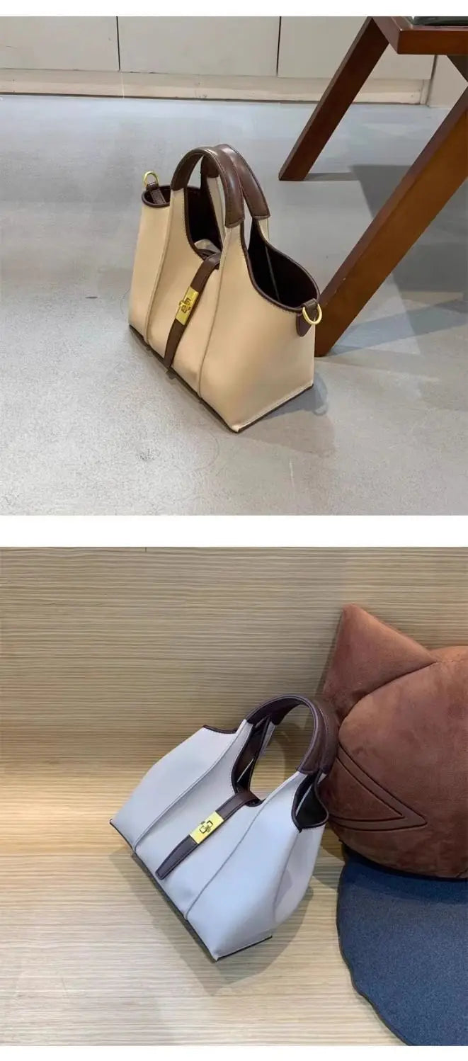 Brand New Collection 2024-2025  New Large Capacity Grocery Basket Shoulder Bag Bag with Pouch Fashion Brand Handbag Female Commuting All-match
