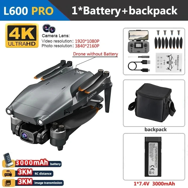Big Sales now L600 PRO MAX GPS Drone Professional 4K 3-Axis PTZ HD Dual Camera Obstacle Avoidance Brushless Motor 5G WIFI RC Quadcopter Toys