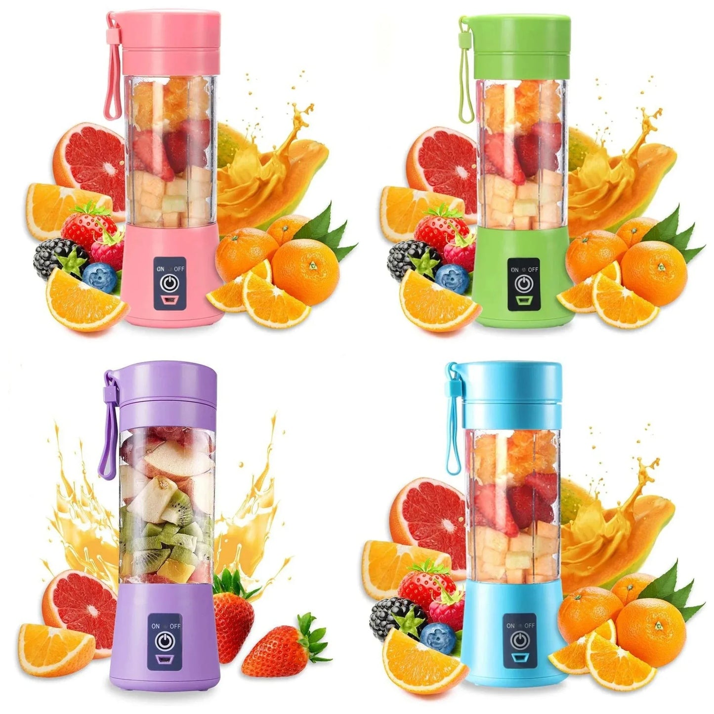 BRAND NEW 2024 Electric Juicer Mini Portable Blender Fruit Mixers Fruit Extractors Multifunction Juice Maker Machine Blender Smoothies Mixer