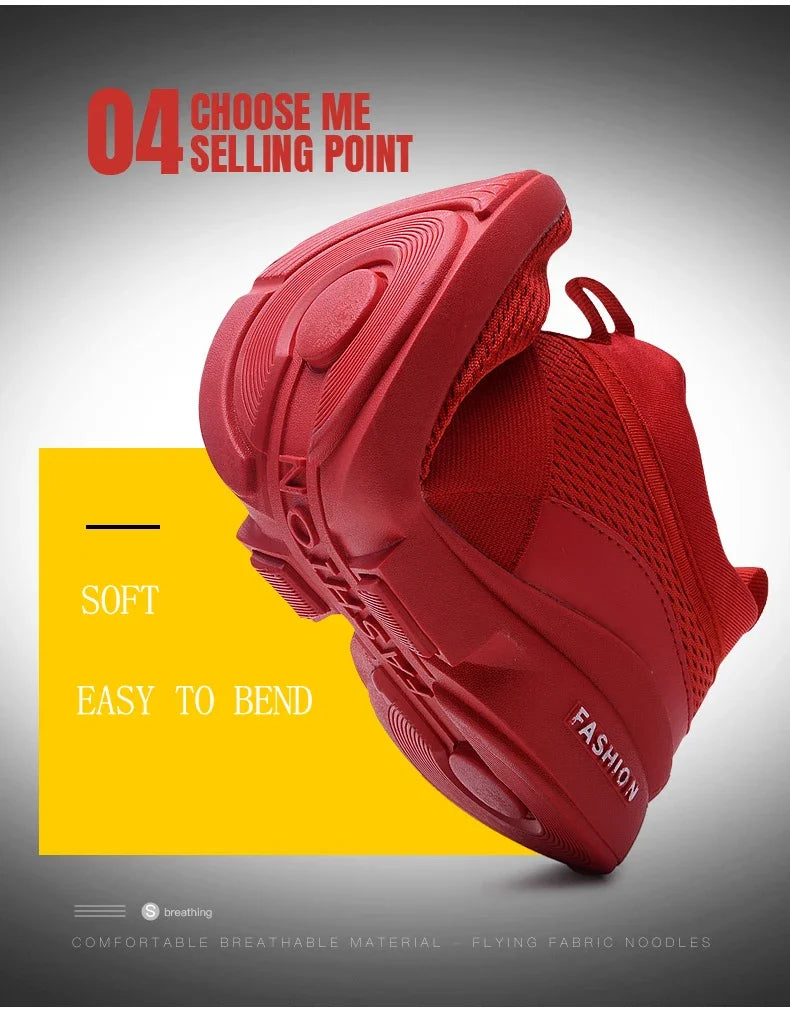 2025 Men Casual Shoes Sneakers Fashion Loafers Comfortable Mesh Mens Shoes Footwear Lightweight Walking Shoes White Size 46 Big Big SALES Now