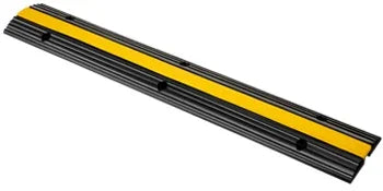 VEVOR Cable Protector Modular Rubber Speed Bump 4PCS 1 Channel Driveway Ramp Wire Cover Cord Guard for Parking Lot Warehouses