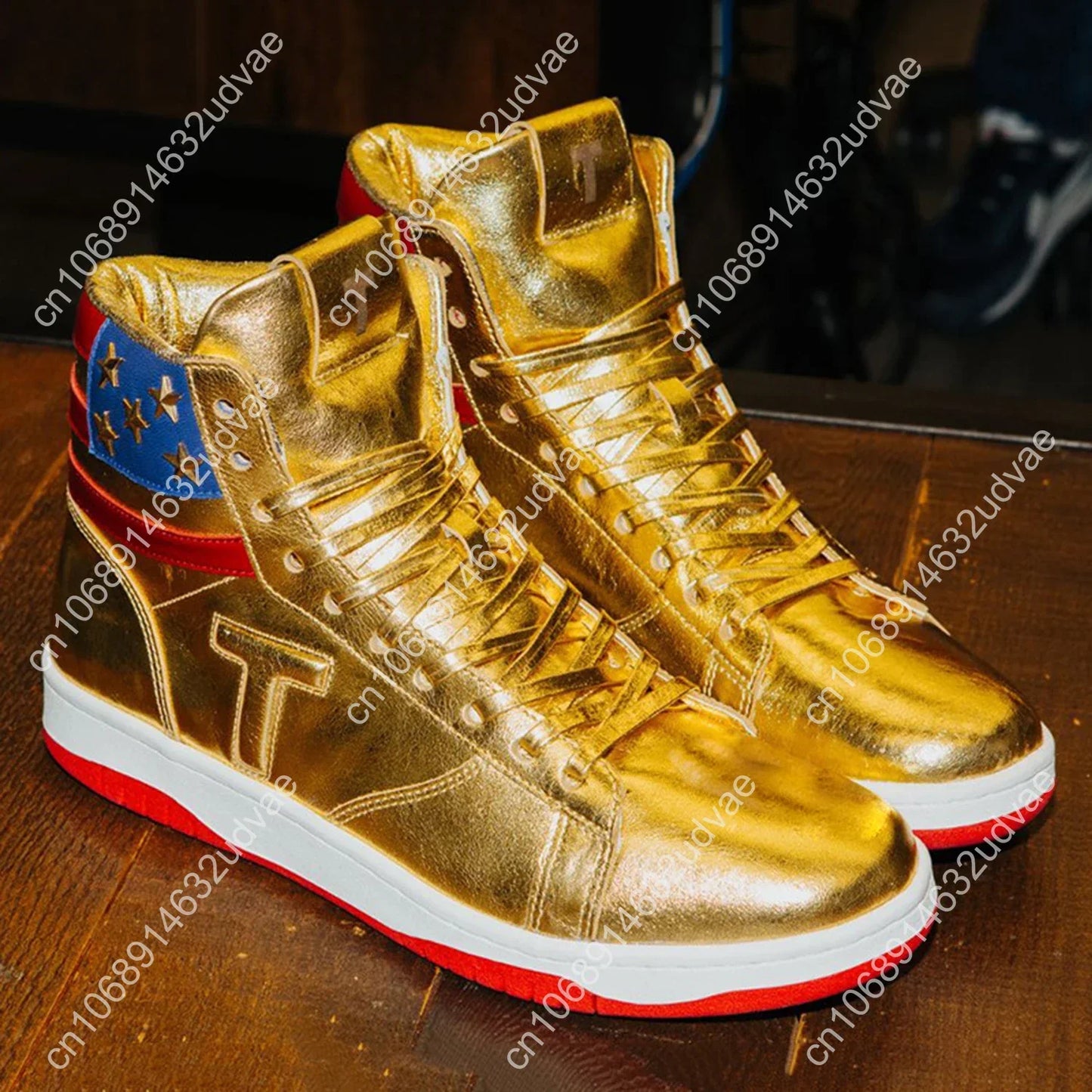 2024-2028 MAGA Trump Gold Silver Sneakers Never Surrender Donald Gold Trump Shoes 2024 MAGA Never Surrender Shoe Sneaker Basketball Mens Womens Casual Boots Road Shoe Big Size 47 48
