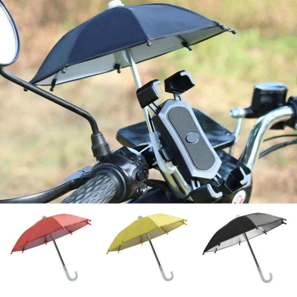 Mini Sunshade Umbrella Cute Craft Firm And Sturdy 1pc Motorcycle Phone Holder 43 G Motorcycle Decoration Ultraviolet Rays Block