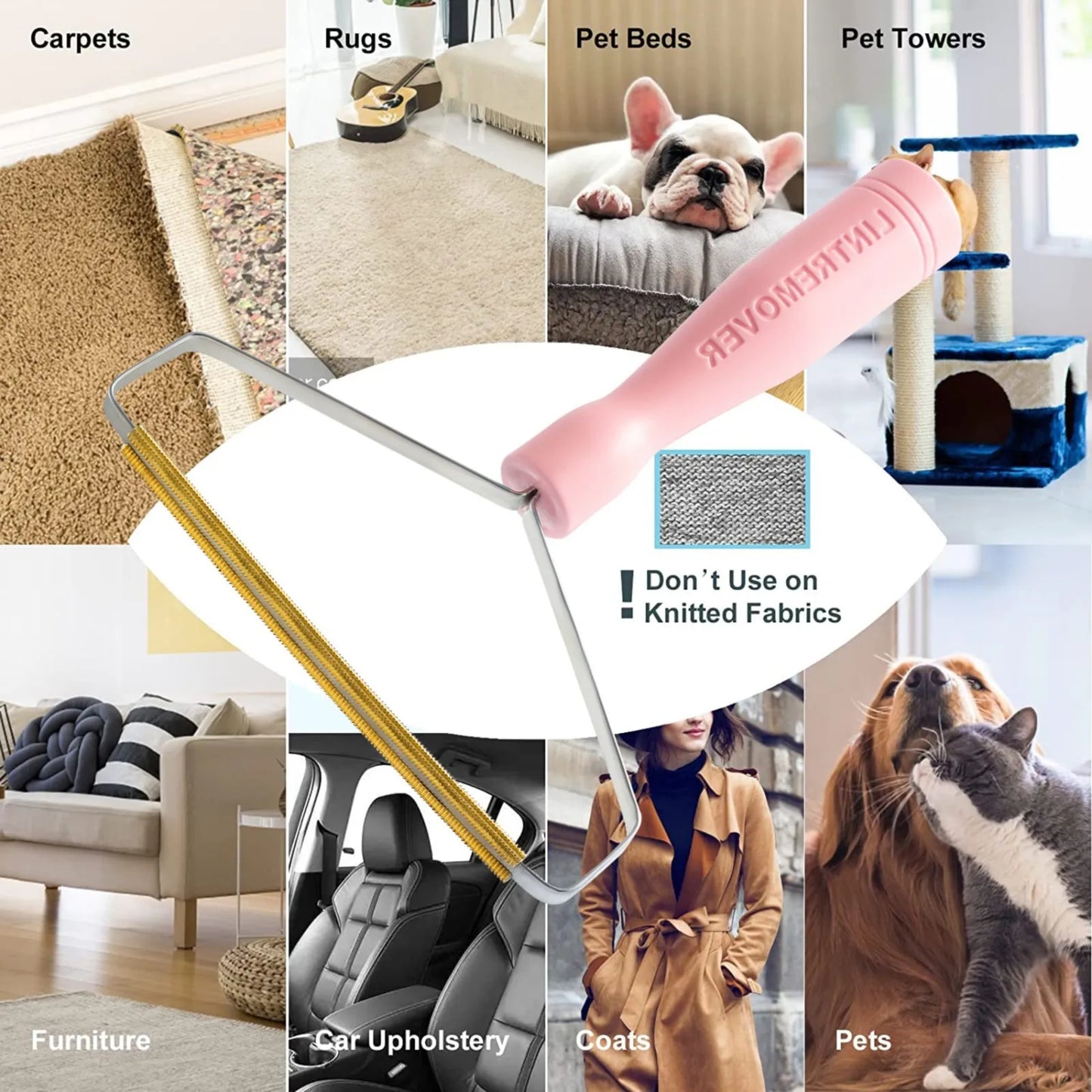 NEW 2024 Pet Hair Remover Cat Hair Remover Cleaner Pro Pet Hair Dog Hair Remover For Couch And Kids Stain Remover Carpet Spray Brush