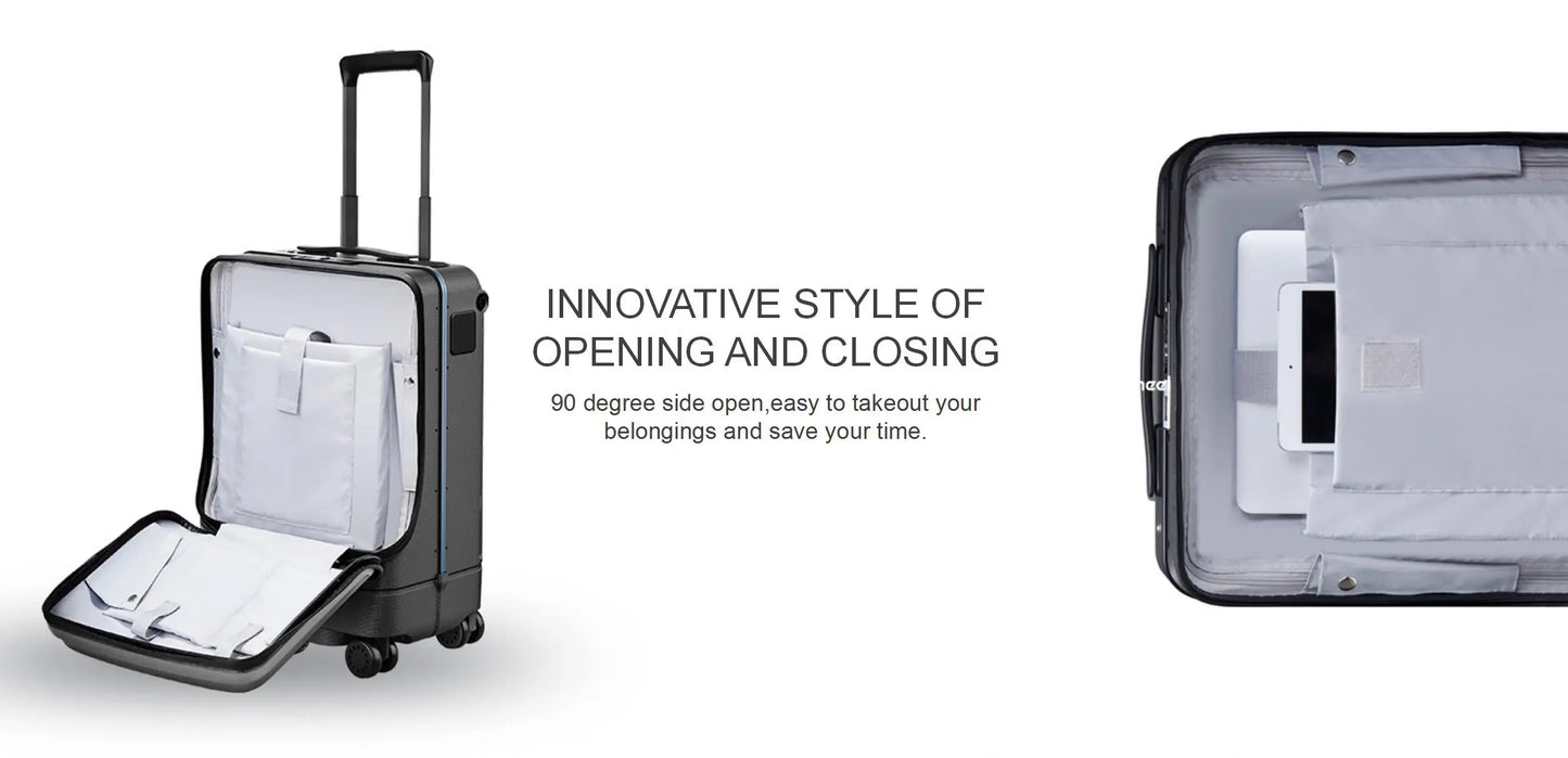 Airwheel Smart Following Suitcase SR5 20 Inch Smart Auto Follow Luggage Aluminum Carry On Smart Suitcase Travel Bags Trolley