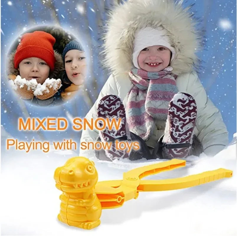 Cute Duck Shaped Snowball Maker Clip Children Outdoor Plastic Winter Snow Sand Mold Tool for Snowball Fight Outdoor Fun Sports
