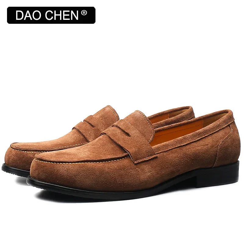 OUR NEW COLLECTION FOR 2025 LUXURY MEN LOAFERS SHOES BROWN BLACK SLIP ON ELEGANT MEN'S CASUAL LEATHER SHOES WEDDING OFFICE SUEDE men shoes