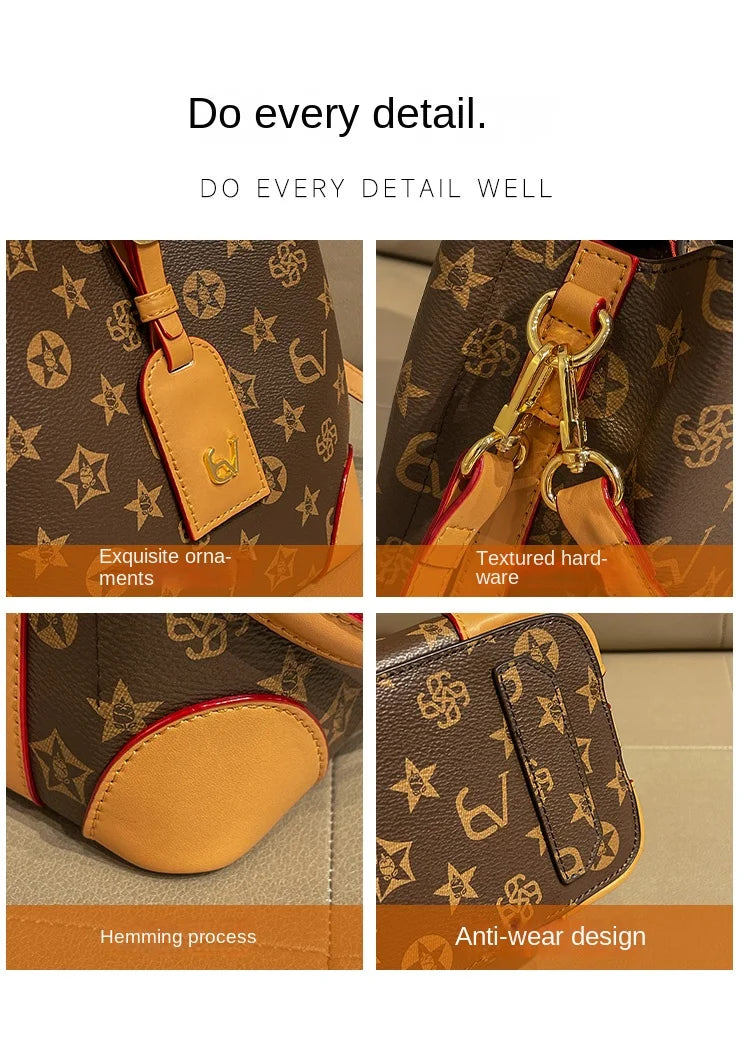 Light luxury brand handbag 2024-2025 new autumn and winter high-end fashion designer bucket bag, single shoulder crossbody bag FREE SHIPPING