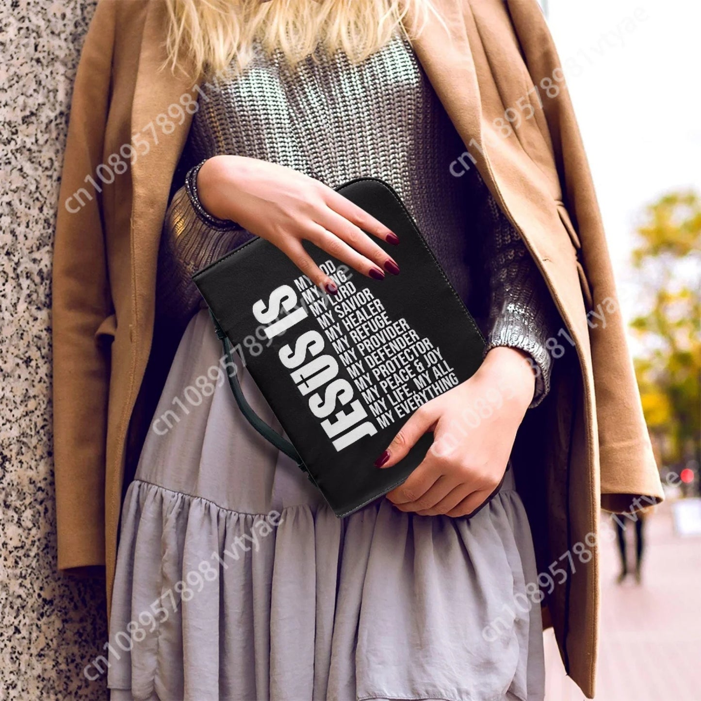 Brand New Scriptures Covers 2024-2025 Custom Your Image Print Leather Scriptures  Bag for Women Men Handle Handbags Scriptures Hymns Scriptures Cover Case Carrying  Storage Bags