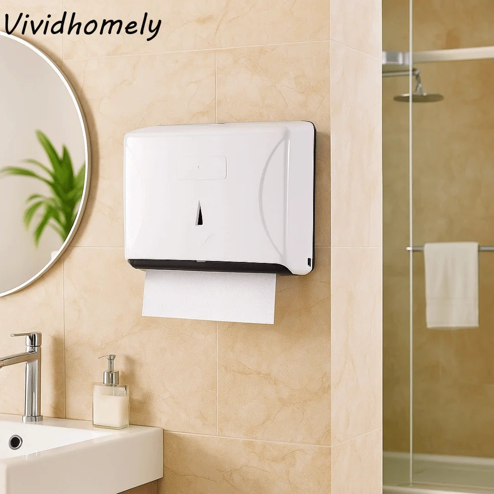 Waterproof Wall-Mounted Tissue Dispenser Modern Design Plastic Paper Towel Storage Box Large Capacity Napkin Dispenser Bar