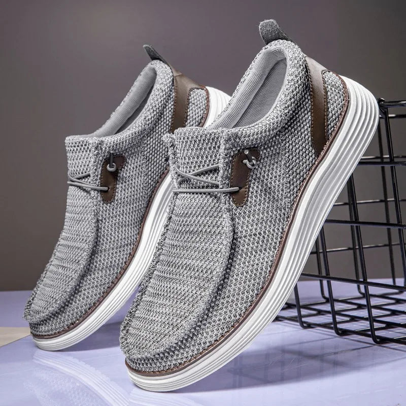 Men's Comfortable Loafers Shoes Durable Shoelace Cushioned Anti-Slip Sole Perfect for Work Trave Shoesl and Leisure shoes