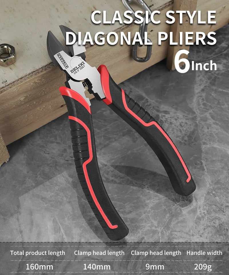 Multifunction Pliers Set Needle Diagonal Pliers Stripper Wire Cutters Wire Pliers Nose Pliers Electrician Repair Tools