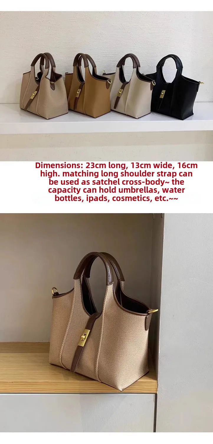 Brand New Collection 2024-2025  New Large Capacity Grocery Basket Shoulder Bag Bag with Pouch Fashion Brand Handbag Female Commuting All-match