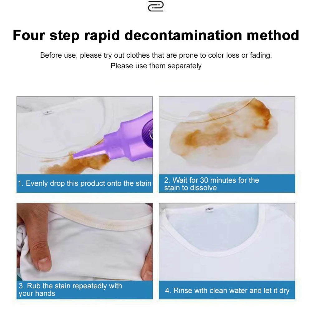 NEW 2024-2025 120 ML Concentrated Liquid Laundry Detergent Clean Linen Active Enzyme Laundry Detergent Laundry Stain Remover High Efficiency