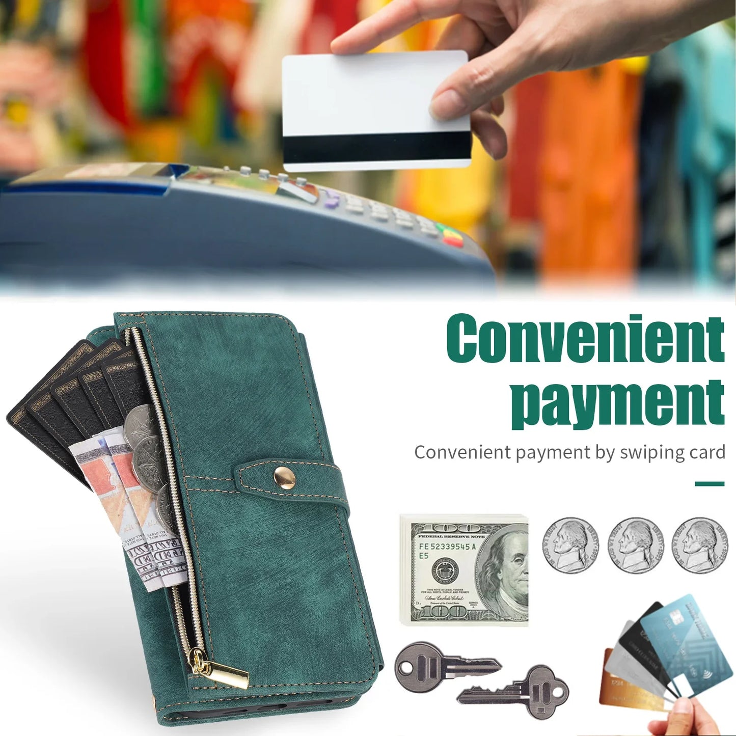 Crossbody Lanyard Card Slot Wallet Flip Case for iPhone 15 14 13 12 11 Pro Max Mini X XS 8 7 Plus SE 2020 2022 PU Leather Cover