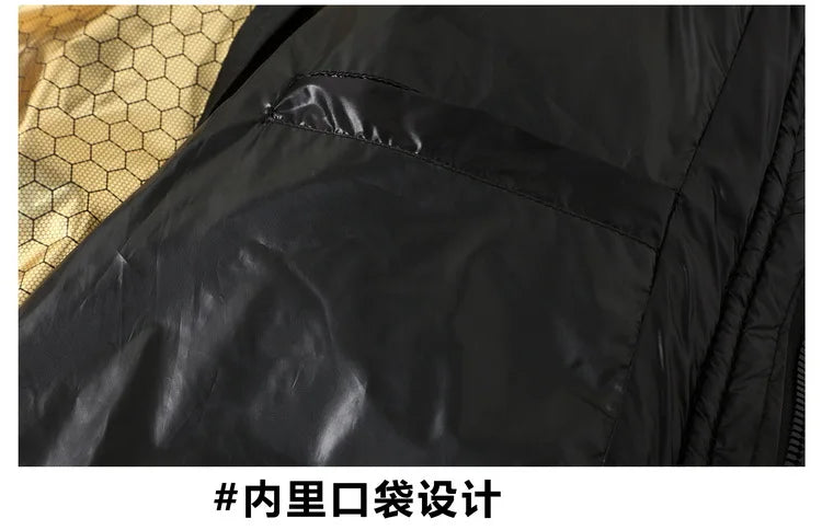 Men Winter Fashion Casual Thicken Windproof Hooded Parkas Jackets Men Winter Warm Loose Detachable Hat Men's Parkas