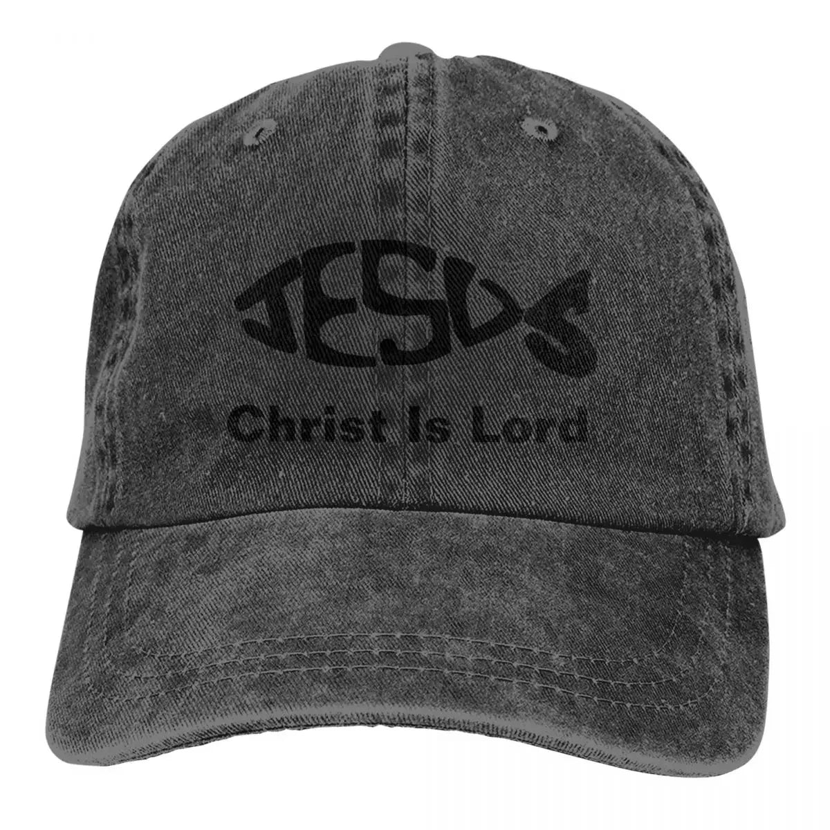 Baseball Cap Jesus- Christ Is Lord Outfit Men Women Casual Distressed Denim Fishing Lover Headwear Gift