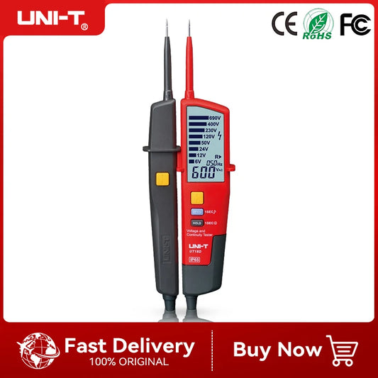 UNI-T UT15B UT15C AC/DC Voltage Tester UT18D UT18C RCD Handheld Digital Multimeter 690V Display Continunity Voltmeter