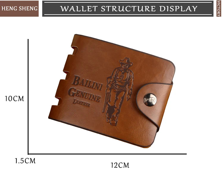 Brand New Collection 2024-2025 Man's wallets High Quality Retro Hunter Wallets Men Credit Business Card Holders Money Clip With Buckle Male Purses