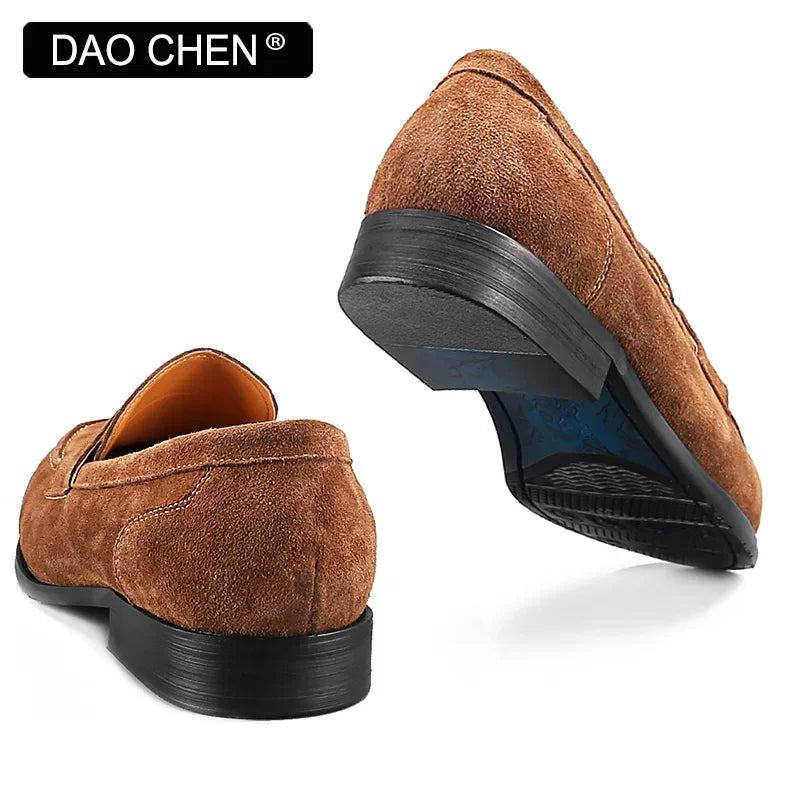 OUR NEW COLLECTION FOR 2025 LUXURY MEN LOAFERS SHOES BROWN BLACK SLIP ON ELEGANT MEN'S CASUAL LEATHER SHOES WEDDING OFFICE SUEDE men shoes