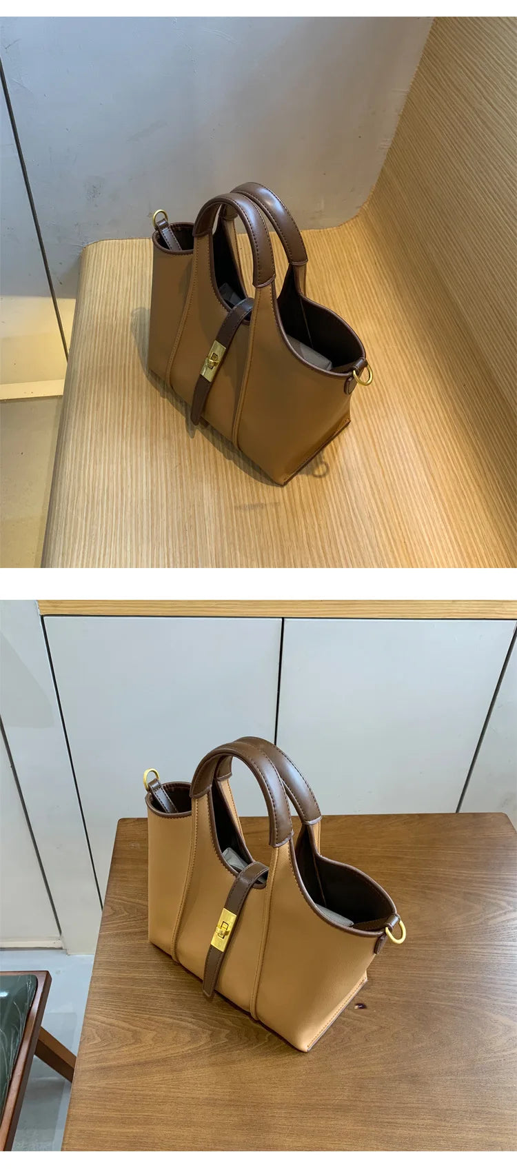 Vegetable basket bag for women 2024-2025 cloth pattern handbag large capacity niche design bucket bag PU sub-mother tote bag