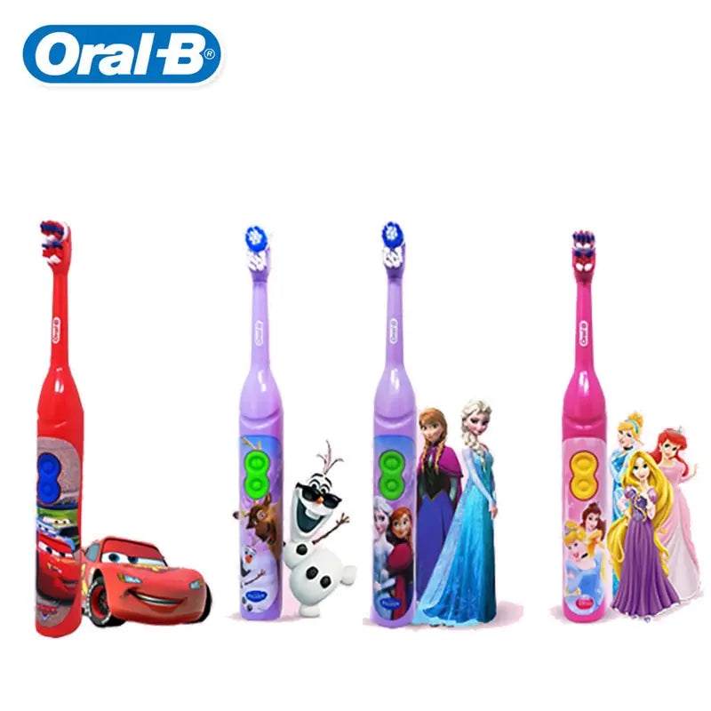 Oral B Children Electric Toothbrush for Kids Ages 3+ Soft DuPont Bristles 7200 Times Rotation Min Dual Clean AA Battery Princess