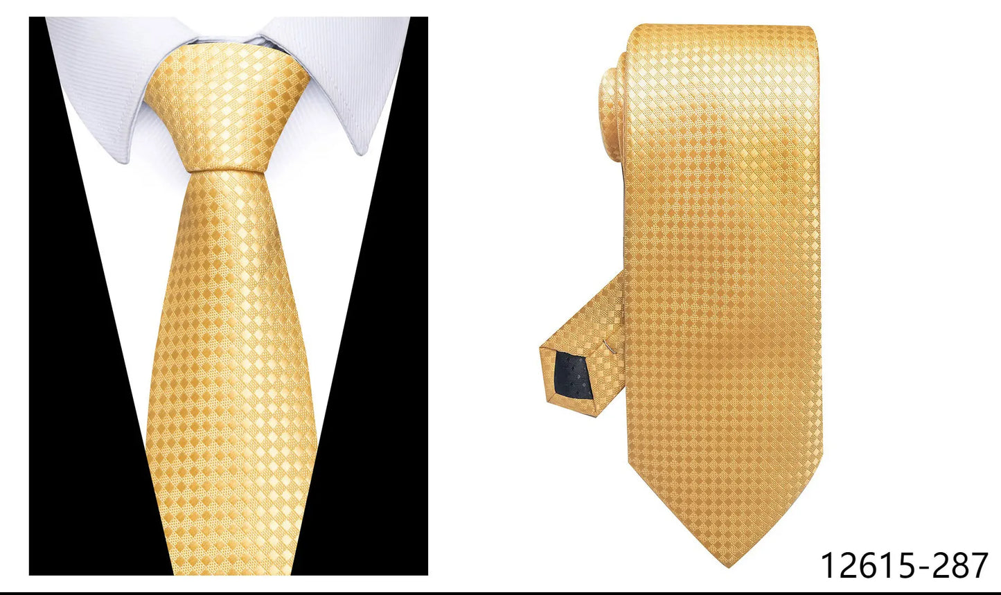 100% Silk Brand Tie Men High Grade Hot sale Woven Silk Gravatas Beige Suit Accessories Men Polka dot  Easter Day Necktie Cravate