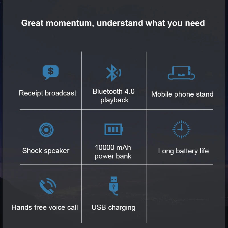 Metal Phone Holder Power Bank 10000mAh Bluetooth Speaker 3 in 1 Multifunctional Stand for Universal Mobile Phone