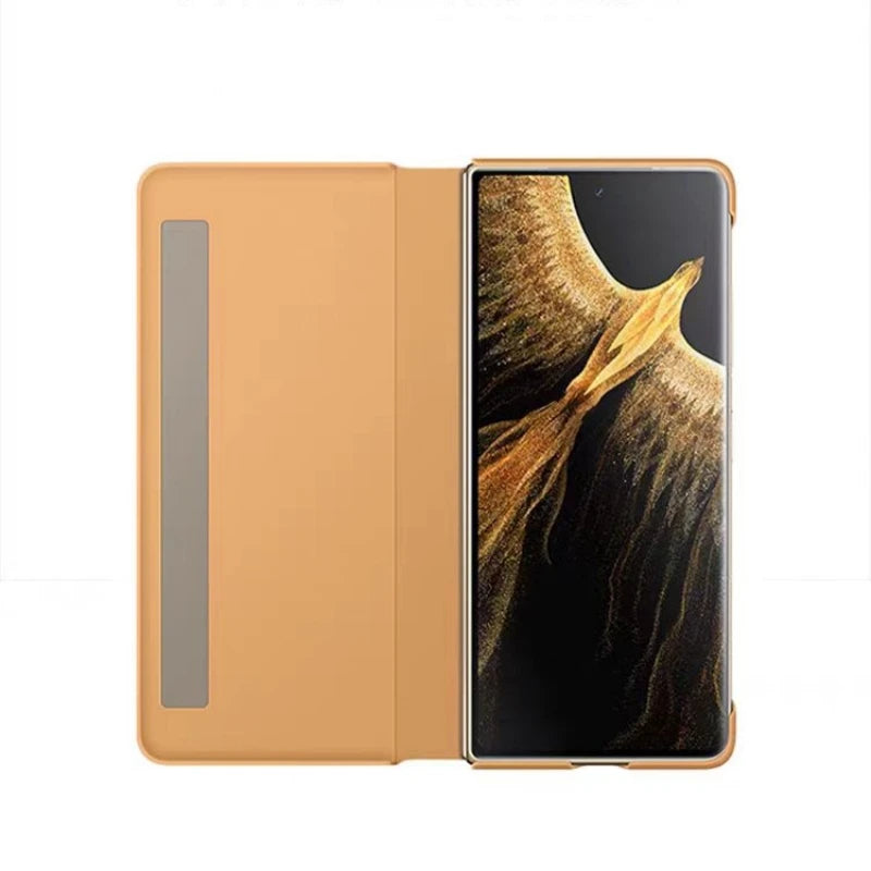 Luxury Business Smart View Flip Leather Phone Case For Honor Window Sleep Wake UP Stand Protective Back Shell