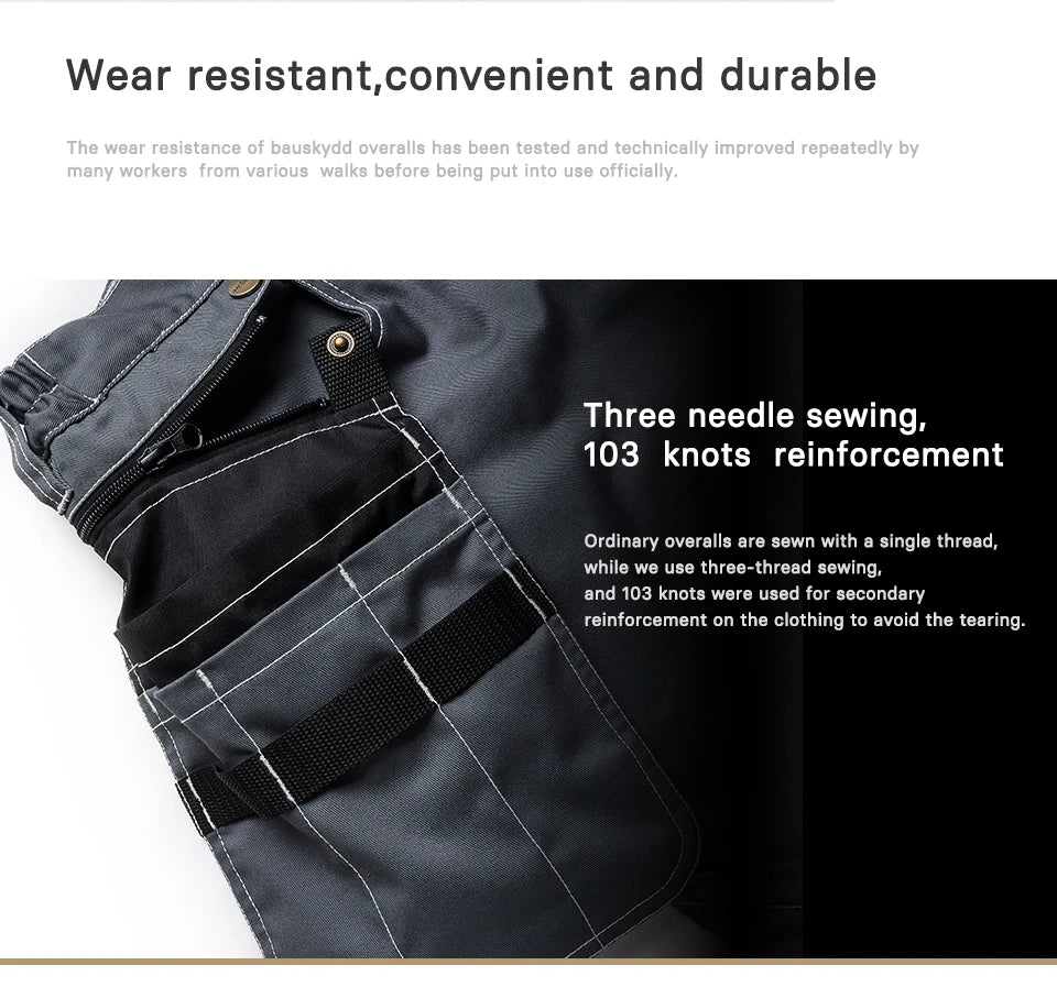 Electrician Men Working Pants Multi Functional Pockets Wear-resistance Workwear Trousers Reflective Work Mechanic Repair Mens Cargo Pants