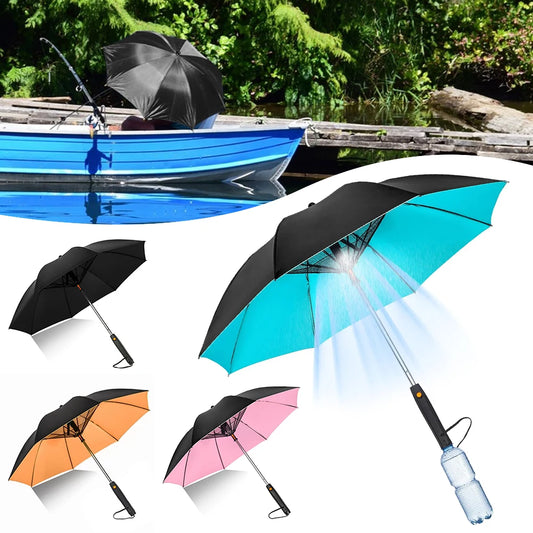 Portable Umbrella 2025 With Fan Misting UV Sun Umbrella Safety Isolation Mesh Super Wind Power Battery & USB Rechargeable Powered