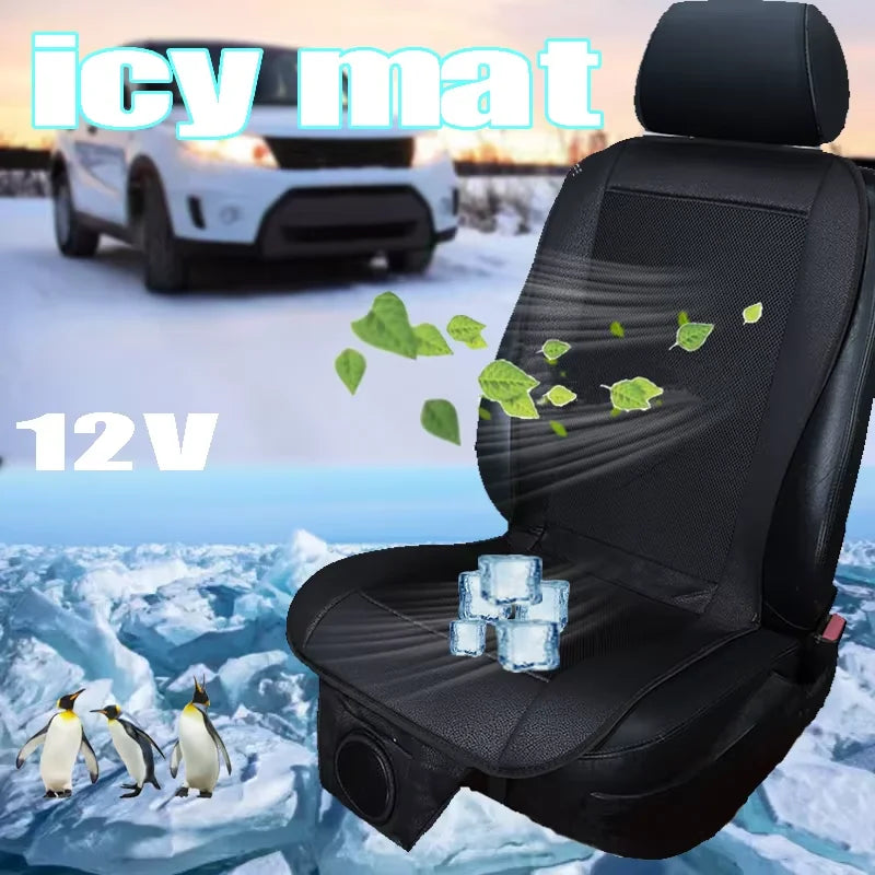 Powered Car Seat Cooler Ventilated Cushion 12V 24V Summer Cooling Pad Fast Air Blowing Reusable Seat Mat car seat covers