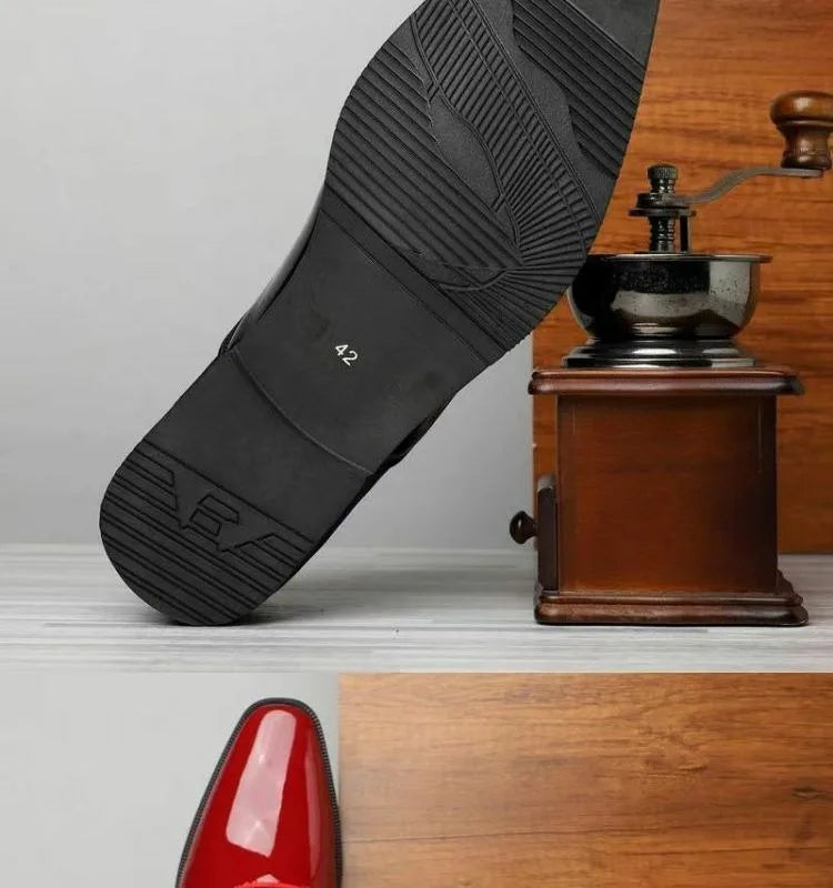 yellow blue red black oxford shoes man eleganti patent leather formal shoes man designer casual business wedding shoes for man