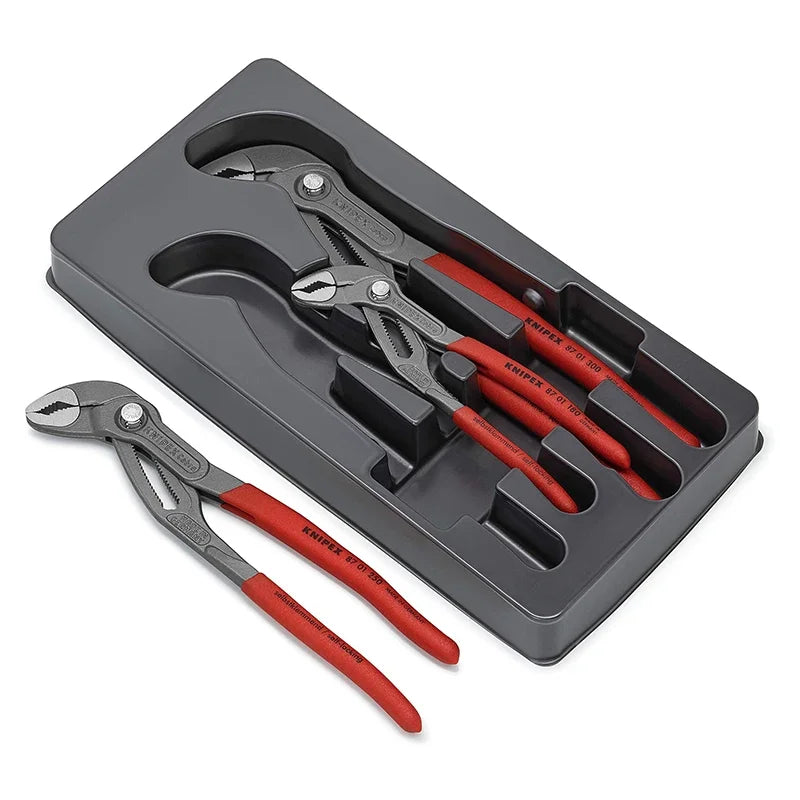 KNIPEX  Cobra Pliers Set 3 Piece Self-locking Pinch Guard High-Tech Water Pump Plier Package  Tools  Alicates 002009 V02