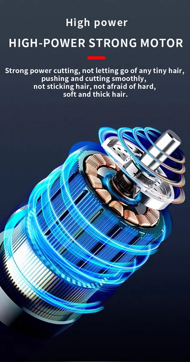 Kemei Professional Hair Trimmer Rechargeable Electric Hair Clippers Cordless Zero Gap hair cutting machine 7000RPM LCD Display