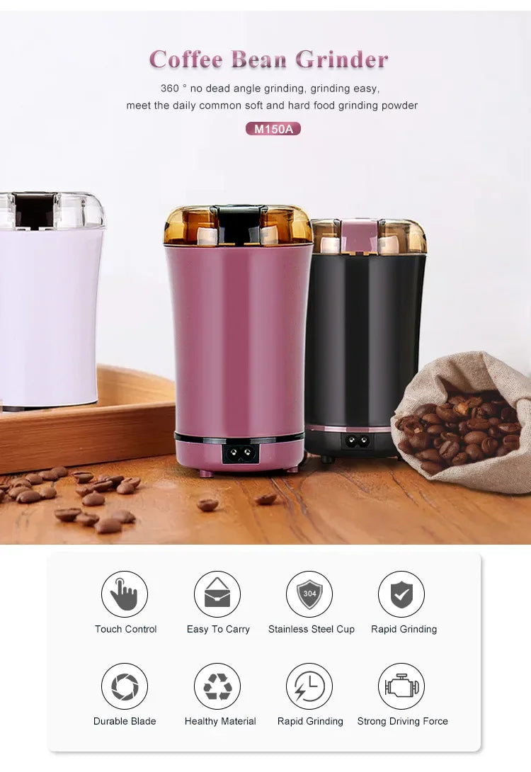 Multifunctional practical and convenient electric grain grinder spice coffee bean grinder household portable herb grinder