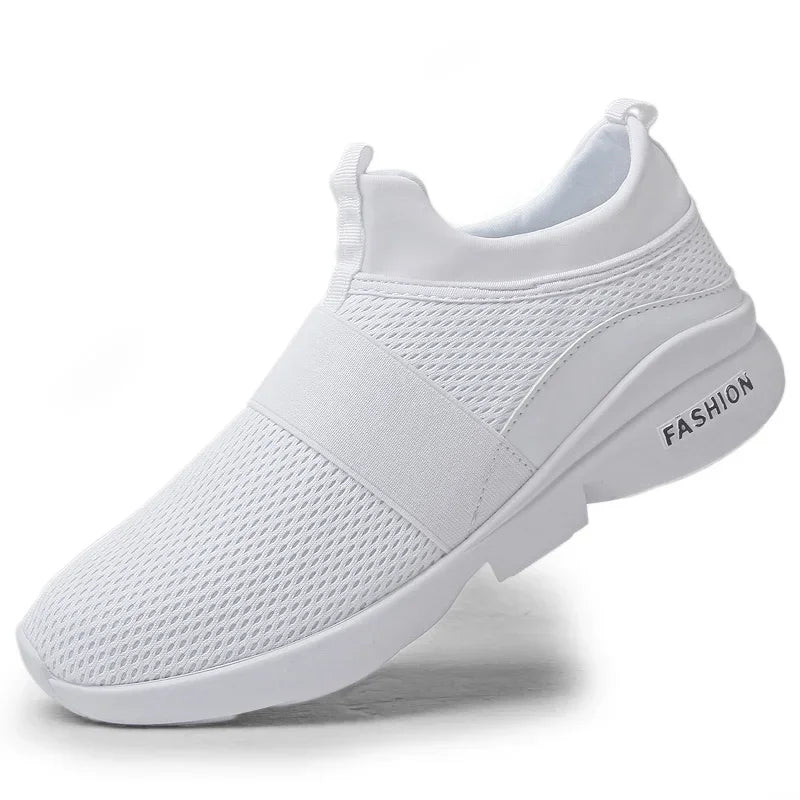 2025 Men Casual Shoes Sneakers Fashion Loafers Comfortable Mesh Mens Shoes Footwear Lightweight Walking Shoes White Size 46 Big Big SALES Now