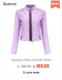 New In 2024 Spring Autumn Women's Pu Leather Jacket Fashion Casual Streetwear Coats Office Lady Black Zipper Jackets Outerwear