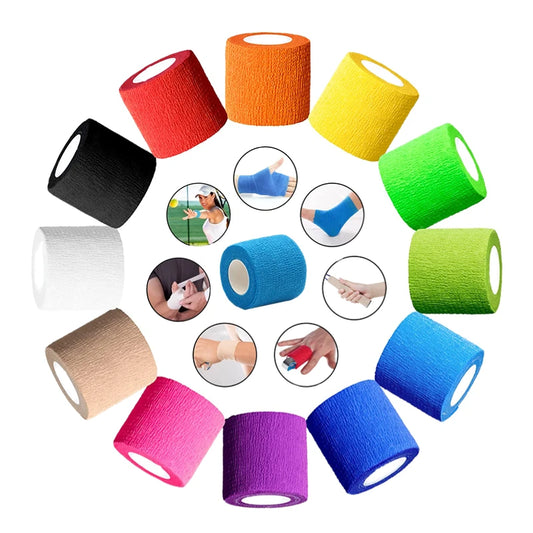 Sports Bandage Elastic Elastoplast Self Adhesive Tape Protect Wrist Palm Finger Arm Shoulder Knee Ankle Pets Leg  Safety