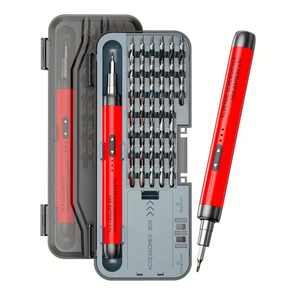 Electric Screwdriver Set DC3.7-4.2V 46 In One Small Precision Electric Screwdriver Rechargeable Wireless Mini Small Bits