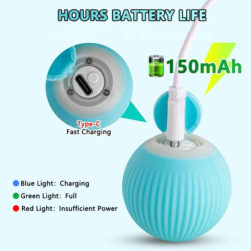 Cat Interactive Ball Smart Cat Toys Indoor Automatic Rolling  Ball Electronic Interactive Cat Toy Cat Game Accessories