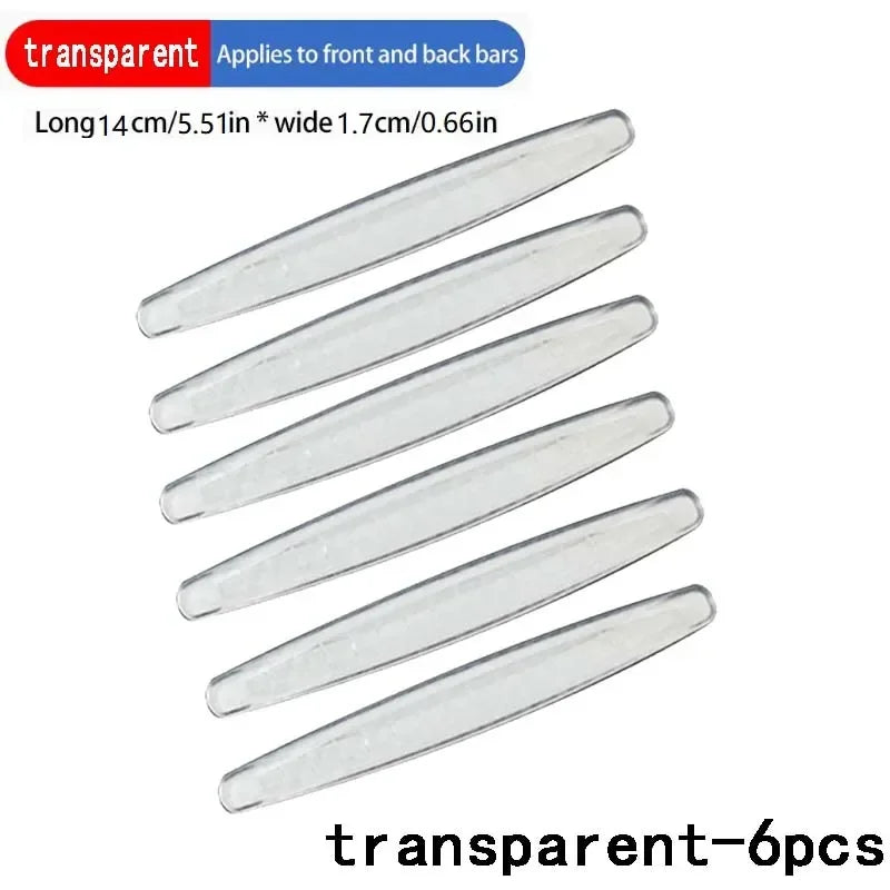 6/4 Piece Car Anti-collision Protection Strip Auto Front Rear Bumper Corner Protector Guard Decoration Strip for Car Accessories