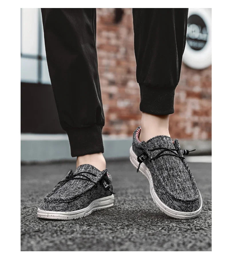 Men Casual Shoes Slip on Canvas Loafers Comfortable Walking Flats for Man Non Slip Soft Moccasins Sneakers Summer loafers
