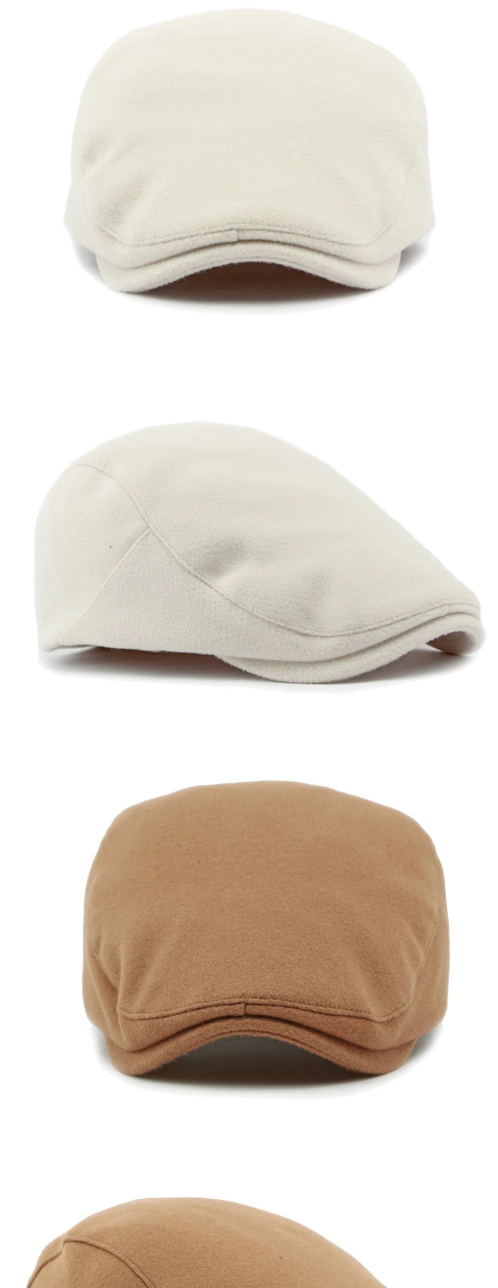 NEW 2025 Collections HT4292 Beret Cap Autumn Winter Cap Women Hat Solid Plain Artist Painter Beret Hat Adjustable   Flat Cap Men Wool Beret