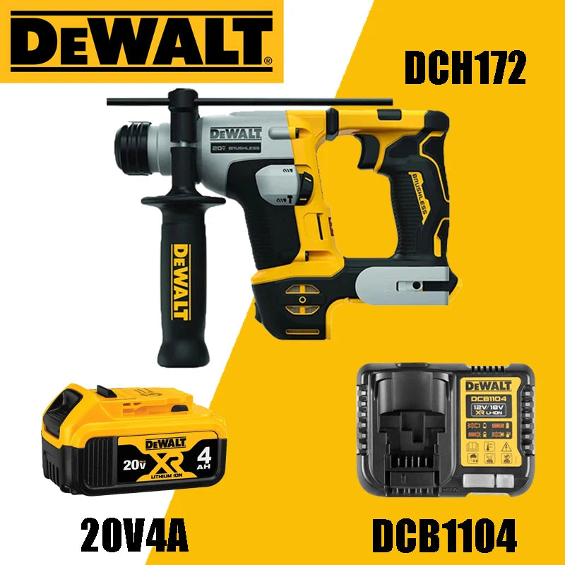 DEWALT DCH172 Brushless 20V Portable Hammer Impact Drill Shock Absorption Design 16MM ATOMIC Compact Drill Power Tools