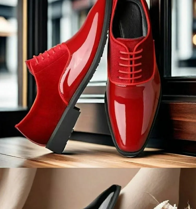 yellow blue red black oxford shoes man eleganti patent leather formal shoes man designer casual business wedding shoes for man